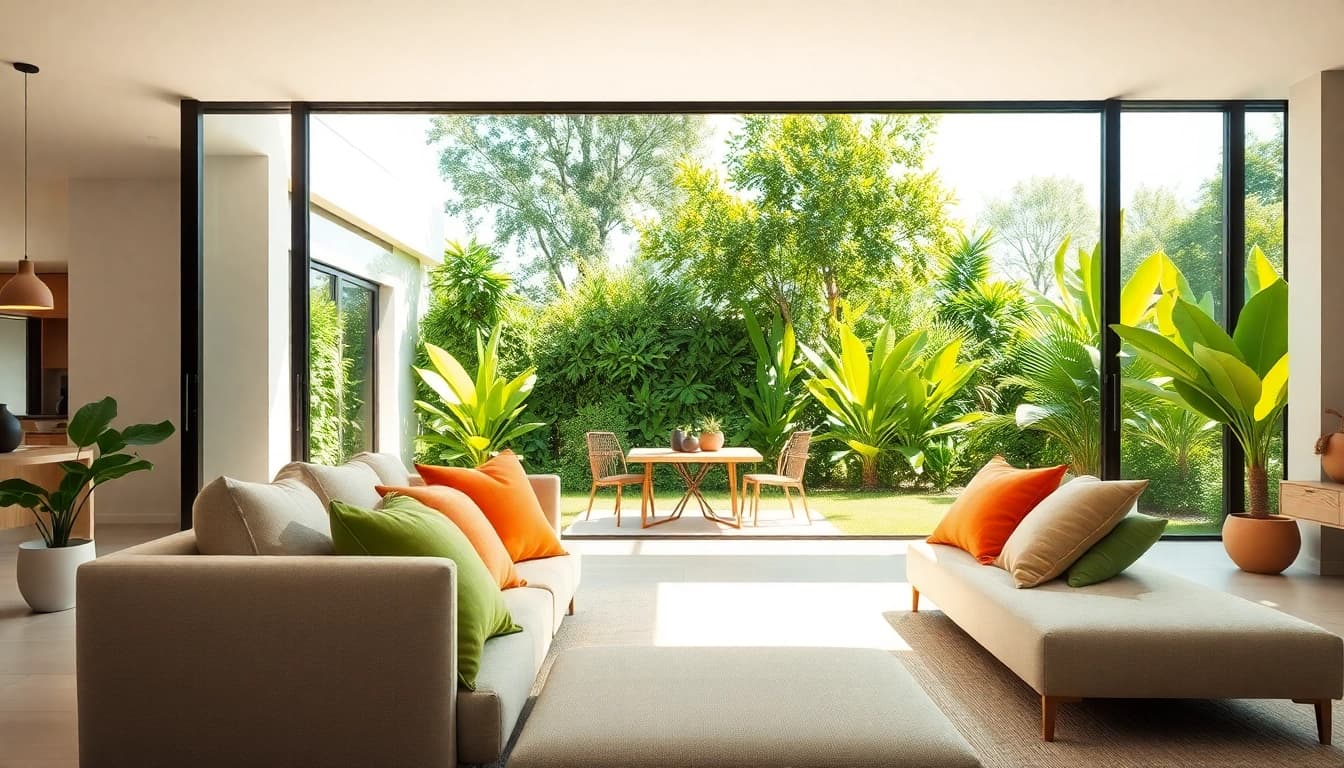 Experience seamless living in a bright, modern open-concept space that blends indoor comfort with outdoor serenity.