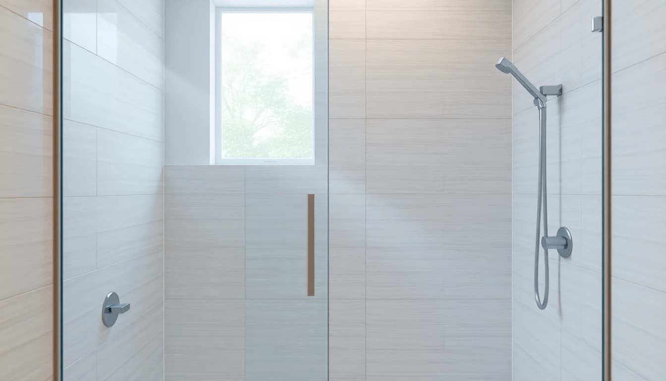 Stylish shower sliding doors showcasing elegance and modern design in a contemporary bathroom.