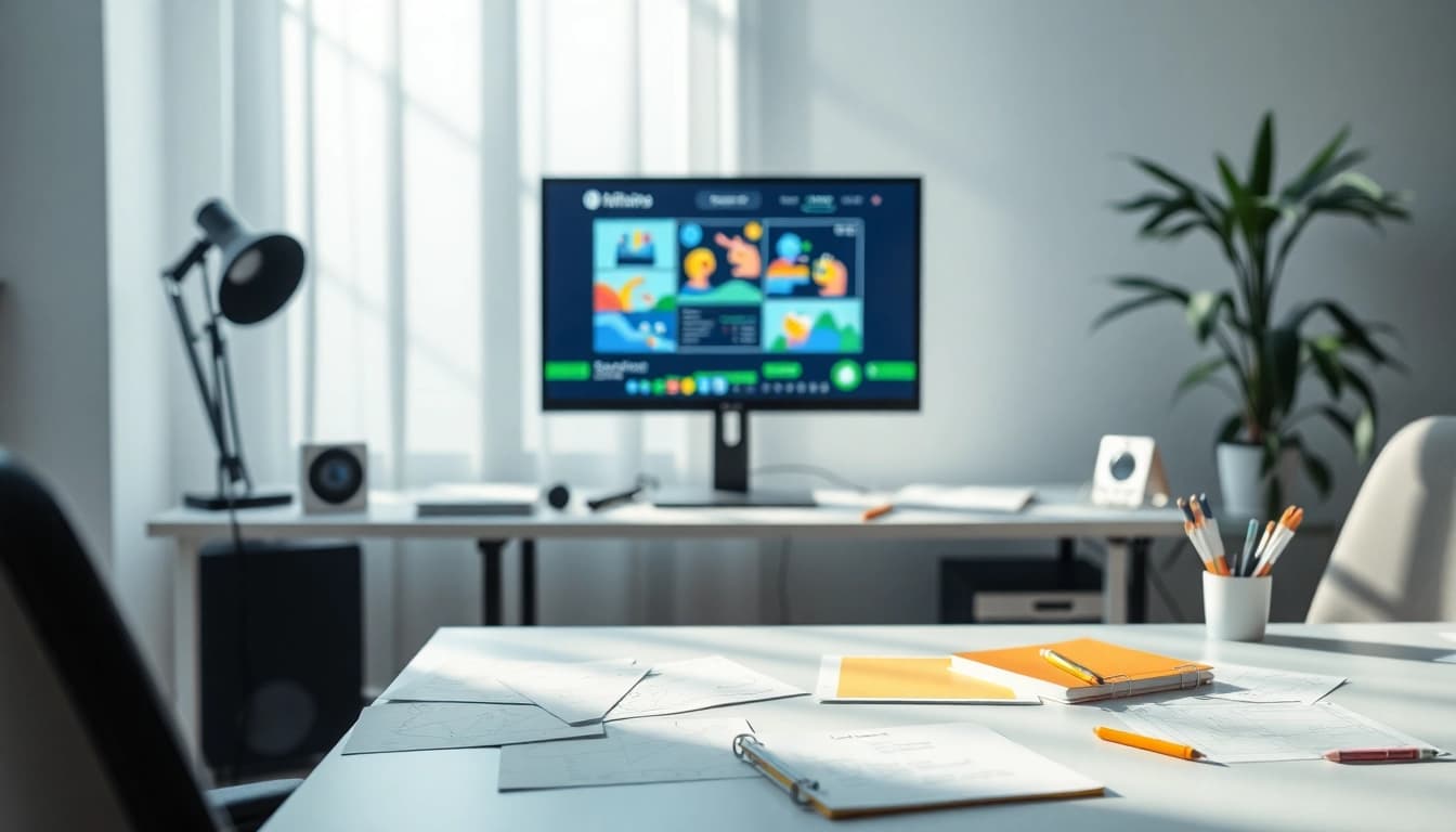 Engaging Erkläranimation creation in a professional workspace.