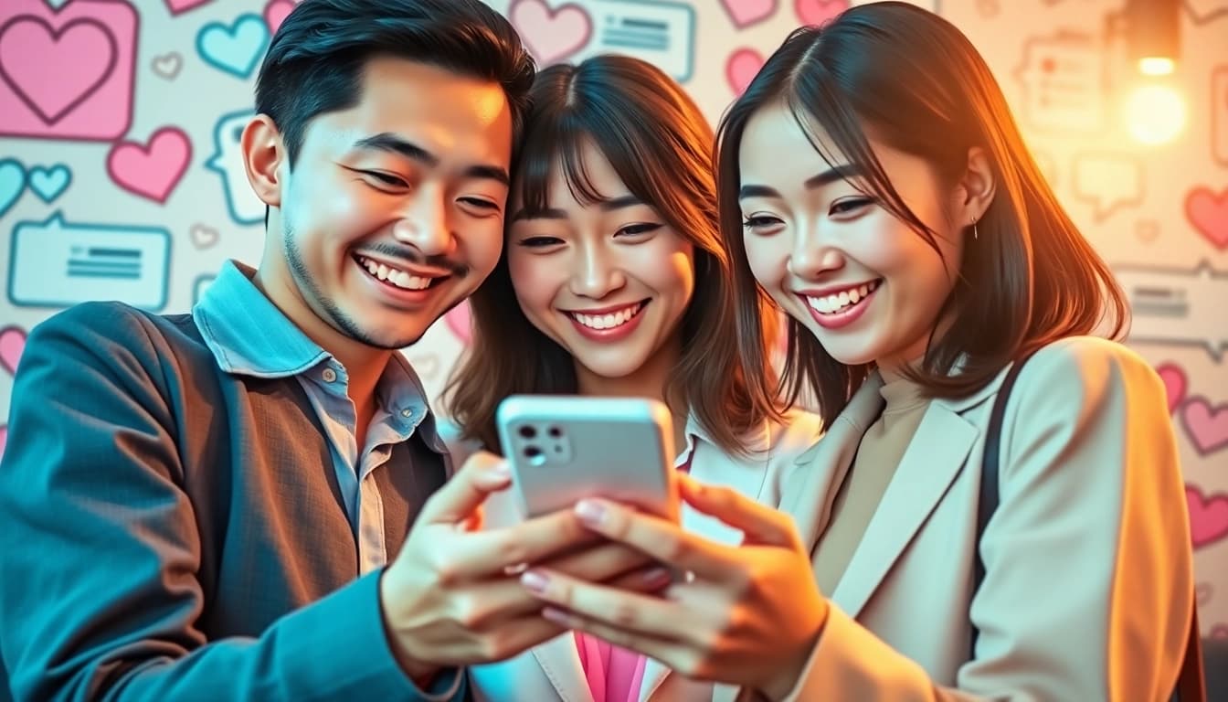 instagram 日本人フォロワー 購入のために喜ぶ若者たちの写真