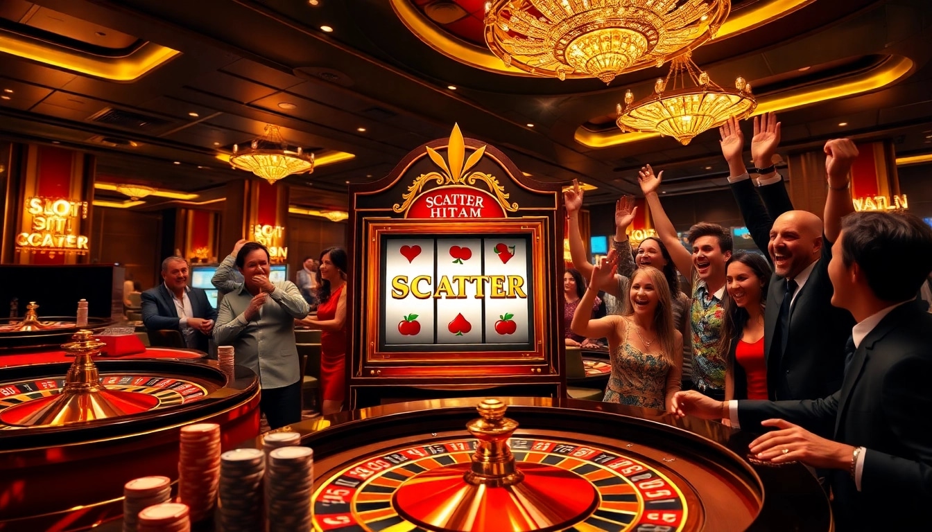 Experience the excitement of Slot Scatter Hitam with luxurious casino elements and winning moments.