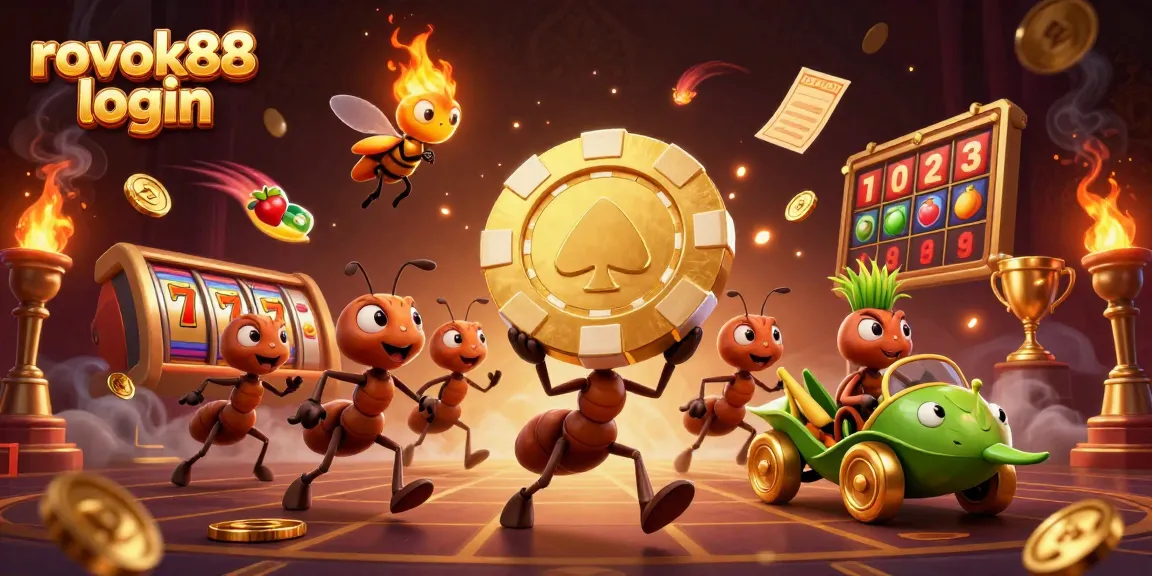 Explore exciting gameplay with rokok88 login in this vibrant casino heist illustration.