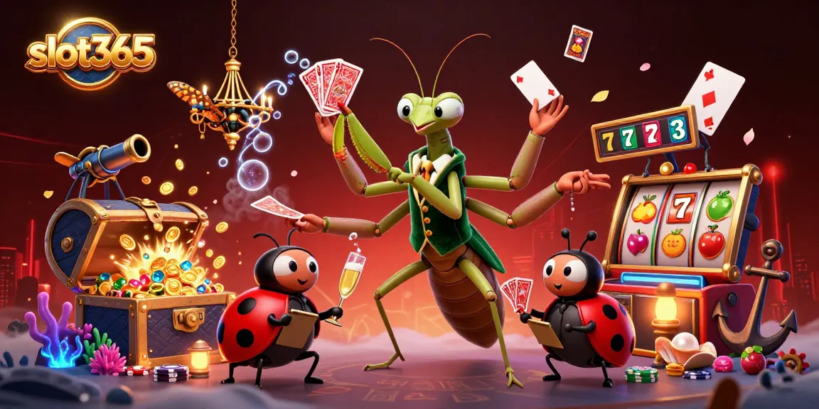 Experience thrilling action at slot365 with our vibrant casino scene featuring playful characters.