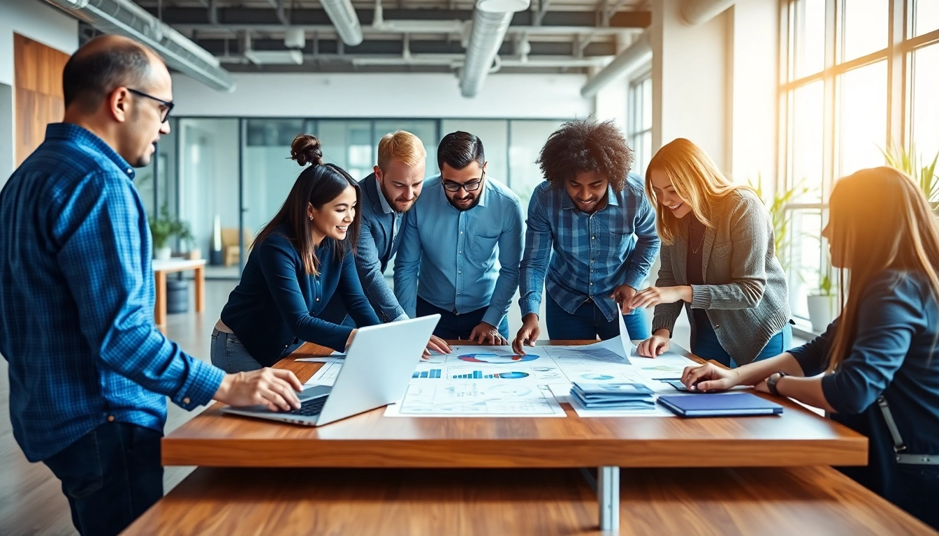 Enhance workforce development by showcasing diverse collaboration in a professional environment.