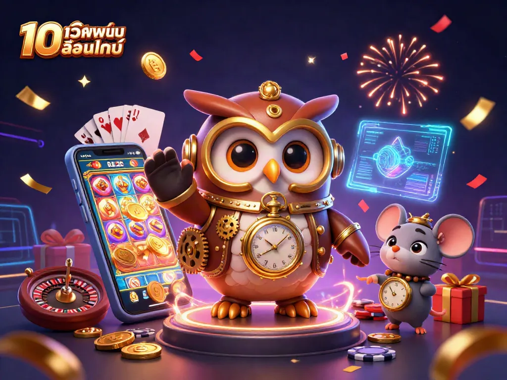 สปินเกมสล็อตกำลังเปล่งประกายที่ 10เว็บพนันออนไลน์ พร้อมกับมังกรน้อยในเครื่องแต่งกายสตีมพังค์