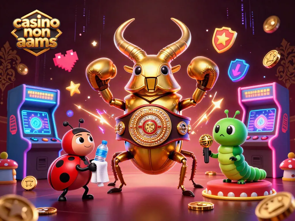 Immagine rappresentativa di casino non aams con eroe e personaggi in un ambiente di gioco dinamico e vivace.