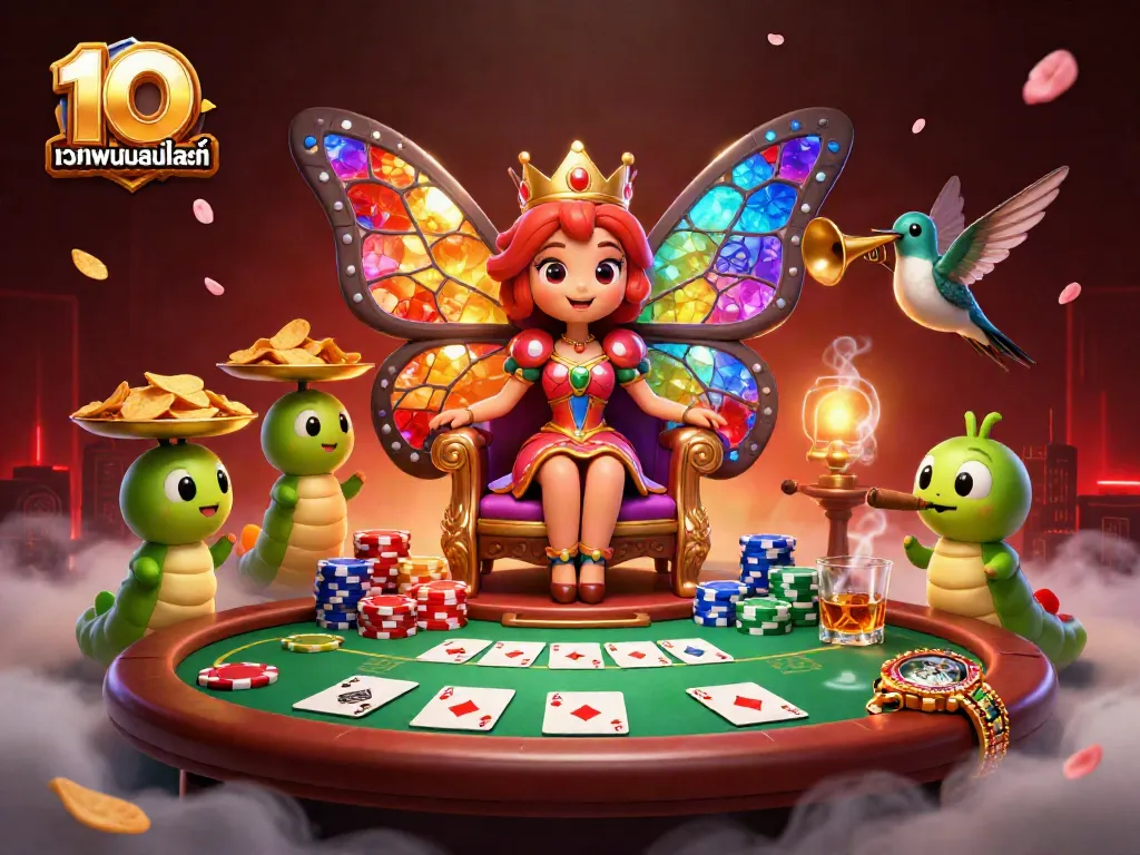 เล่นเกมคาสิโนออนไลน์ที่ 10เว็บพนันออนไลน์ พบกับควีนผีเสื้อและชิปทอง