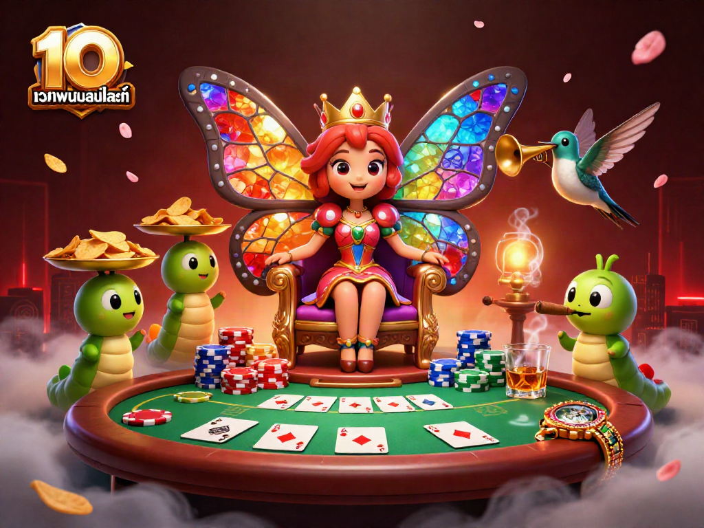 เล่นเกมคาสิโนออนไลน์ที่ 10เว็บพนันออนไลน์ พบกับควีนผีเสื้อและชิปทอง