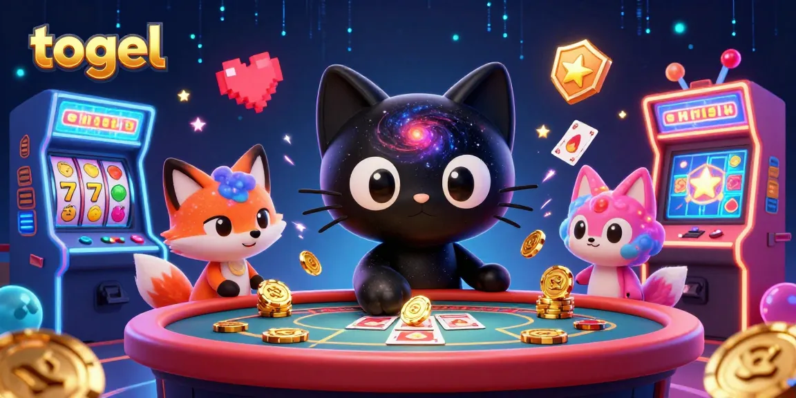 Engage in togel action at a cosmic casino featuring dynamic characters and vibrant gaming elements.