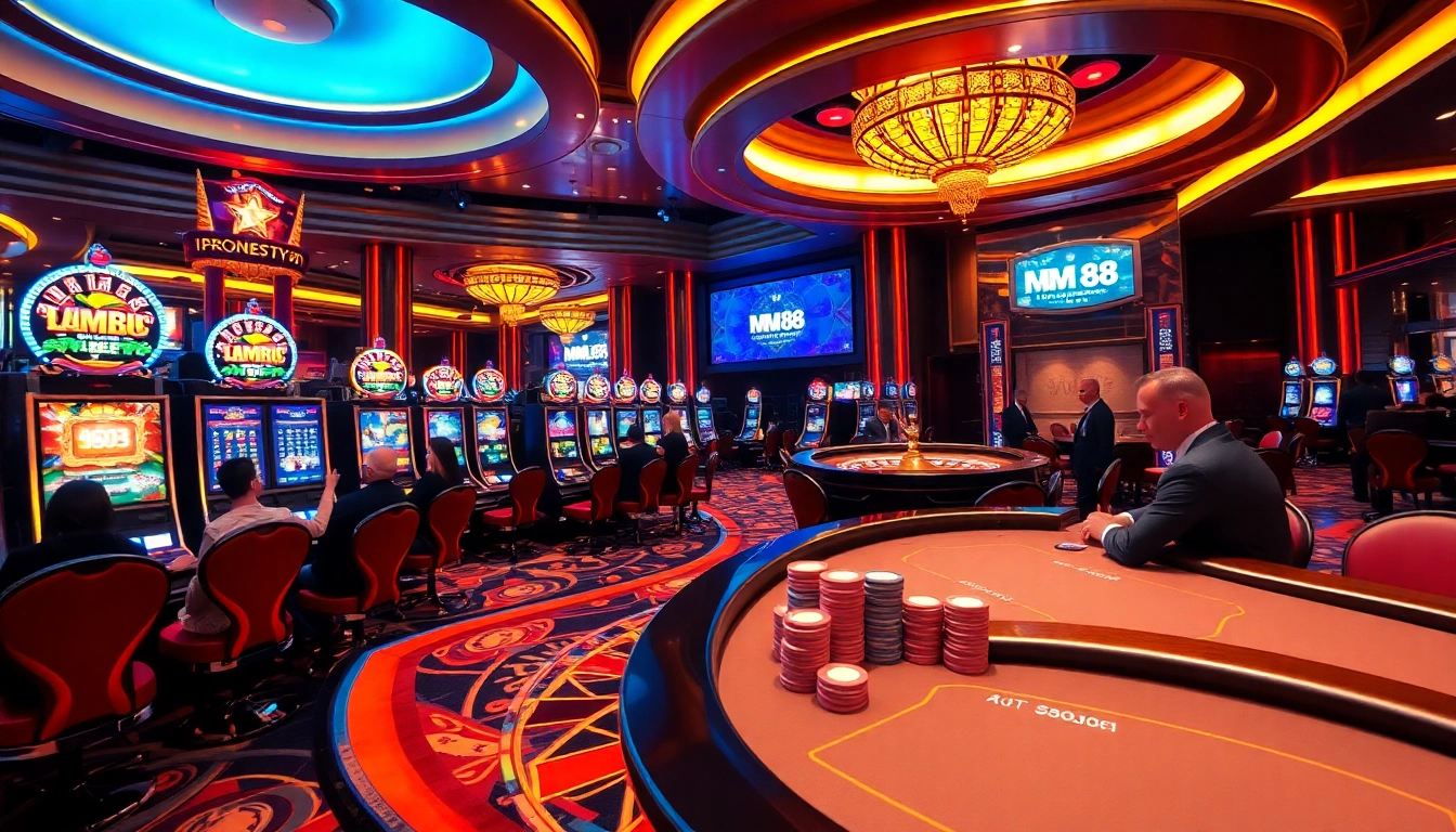 Experience the thrill of MM 88 with luxurious slot machines and vibrant poker games.