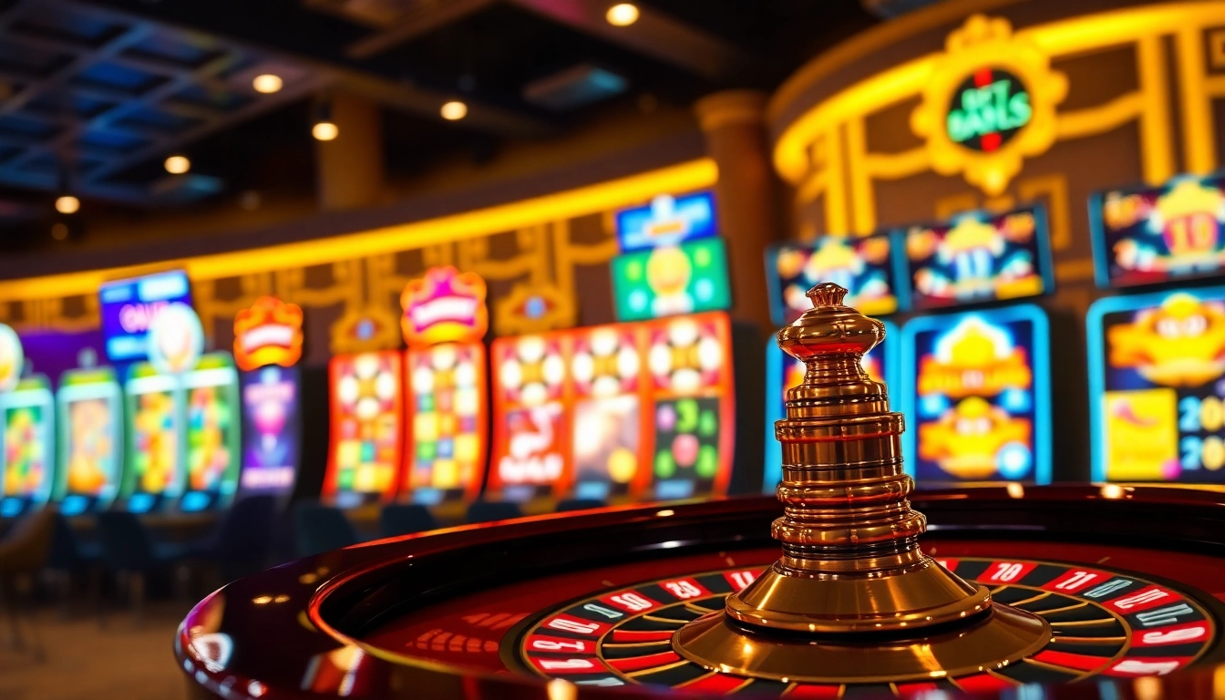 Jeu passionnant dans un casino en ligne Français 2026, avec une roue de roulette vibrante et des machines à sous interactives.