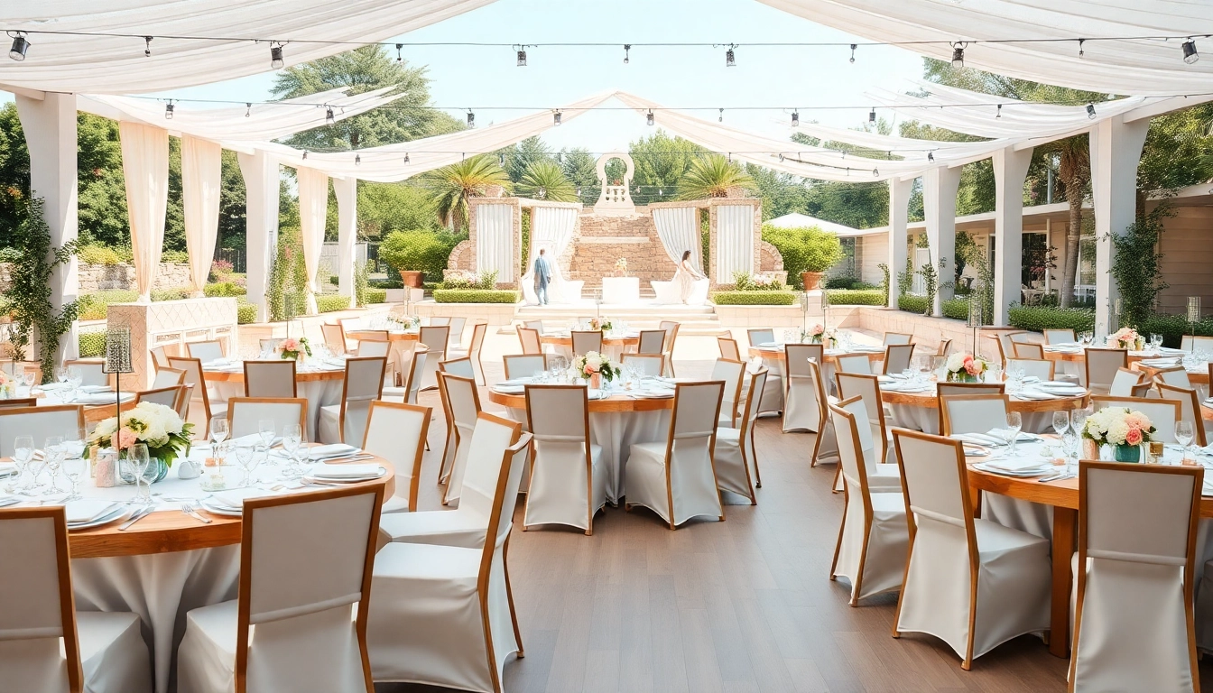 Setting showcasing Table & Chair Rentals with elegant arrangements for outdoor events.
