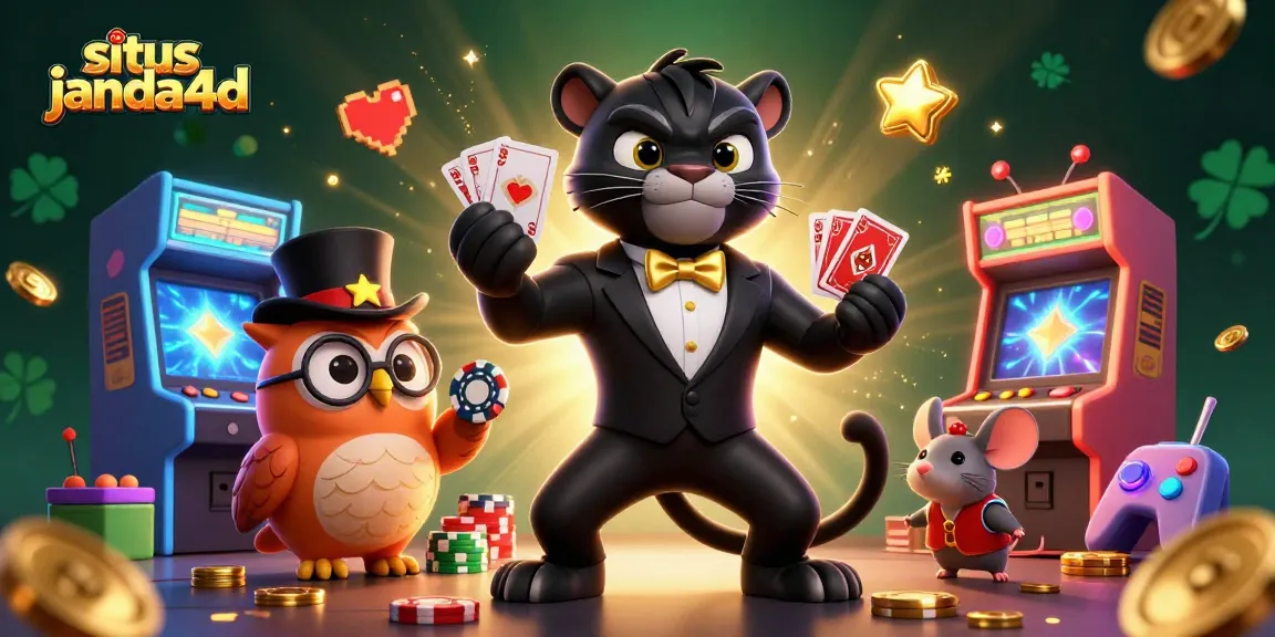 Permainan kartu di situs janda4d dengan karakter lucu dan elemen perjudian menarik.