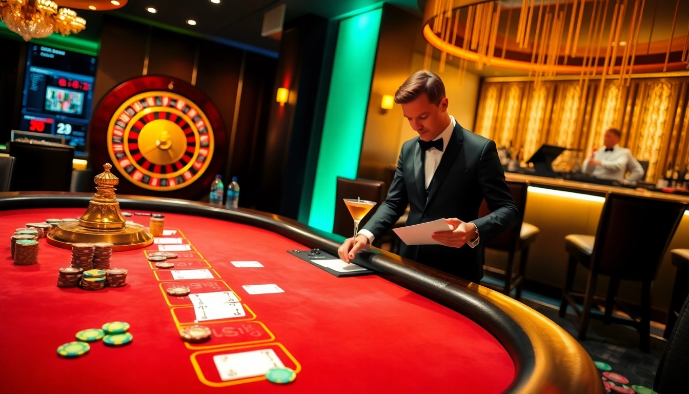 Vivez l'excitation au meilleure casino en ligne avec des scènes de poker dynamiques et une action de roulette vibrante.
