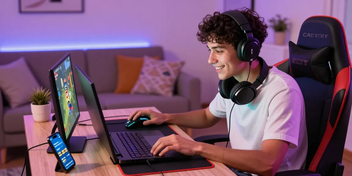 Pengalaman bermain cipung138 di rumah dengan dekorasi nyaman dan aksesori gaming.