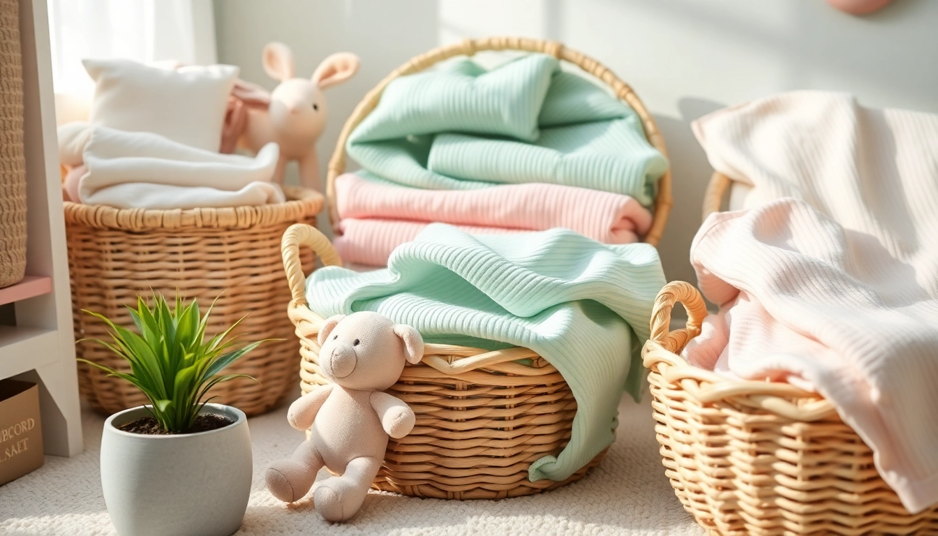 Verken ribcord stoffen in schattige babykleding en textiel voor een gezellige omgeving.
