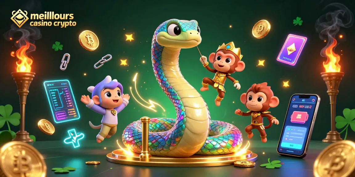 Découvrez les meilleurs casinos crypto avec des éléments flottants Bitcoin et Ethereum, créant une ambiance ludique.