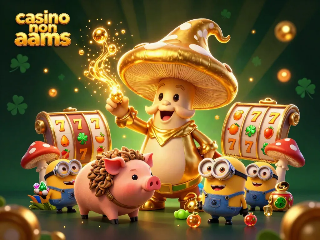 Vinci con casino non aams, slot ricche di simboli e fumetti d'oro in un vivace mondo fantastico.
