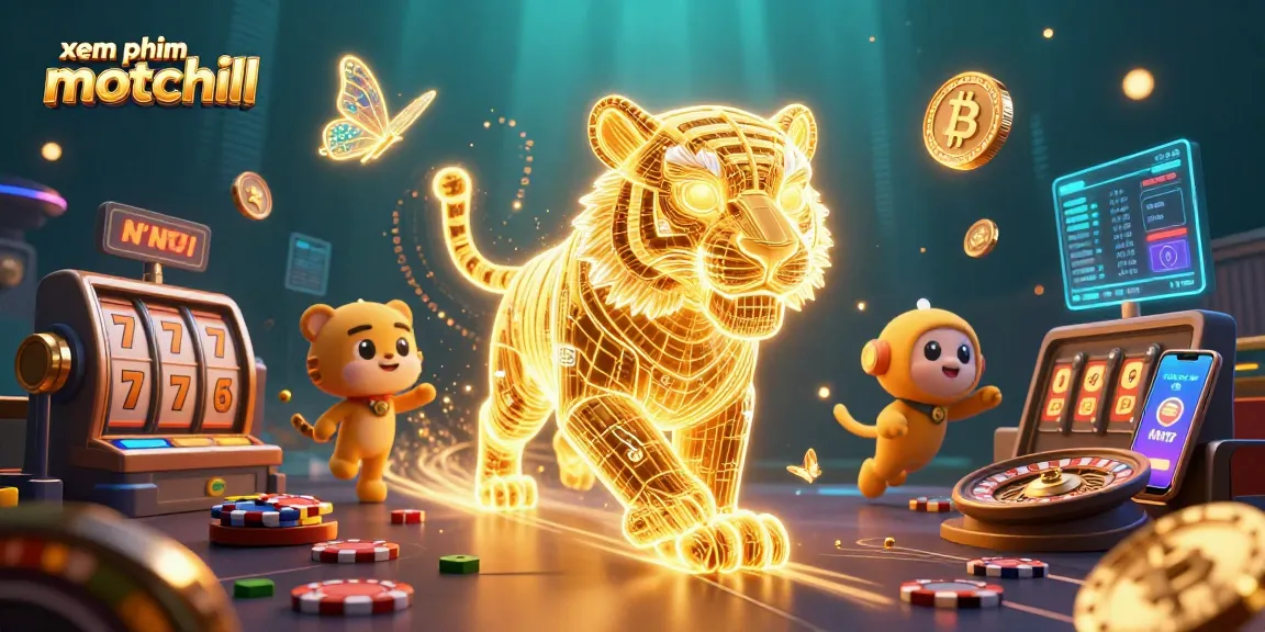 Engage in xam phim motchill with vibrant neon casino elements and dynamic characters.