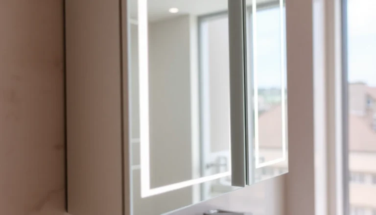 Der sonni Spiegelschrank strahlt modernes Design und Funktionalität aus.