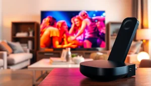 Experience iron tv with vibrant visuals in a modern living room setup.