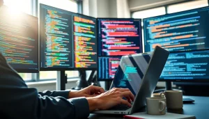 Engaged coder implementing T Automation & Scripting techniques in a dynamic workspace.
