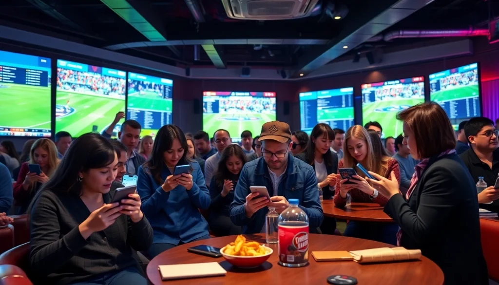 Engaged users exploring the best online sportsbooks India in a lively sports betting environment.