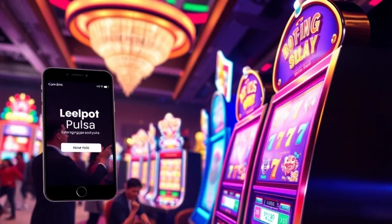 Permainan slot depo pulsa yang memukau dengan suasana kasino online yang menyenangkan.