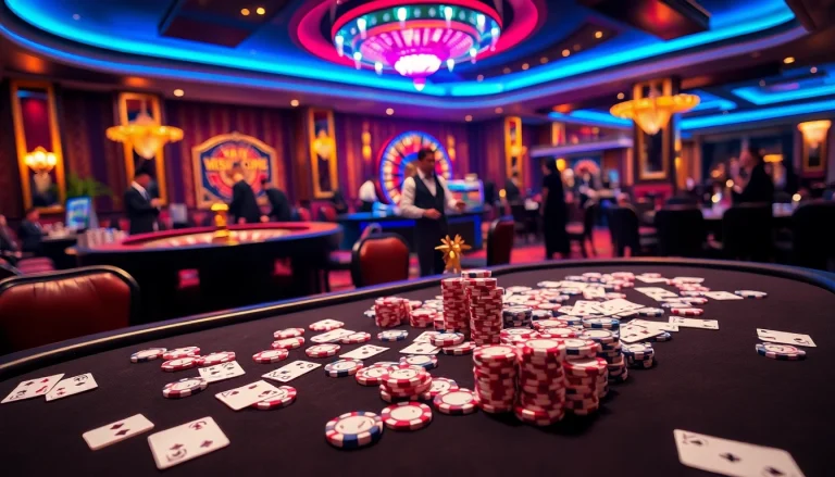 Experience the excitement at MK8.COM's premier casino gaming area filled with luxury and high-stakes action.