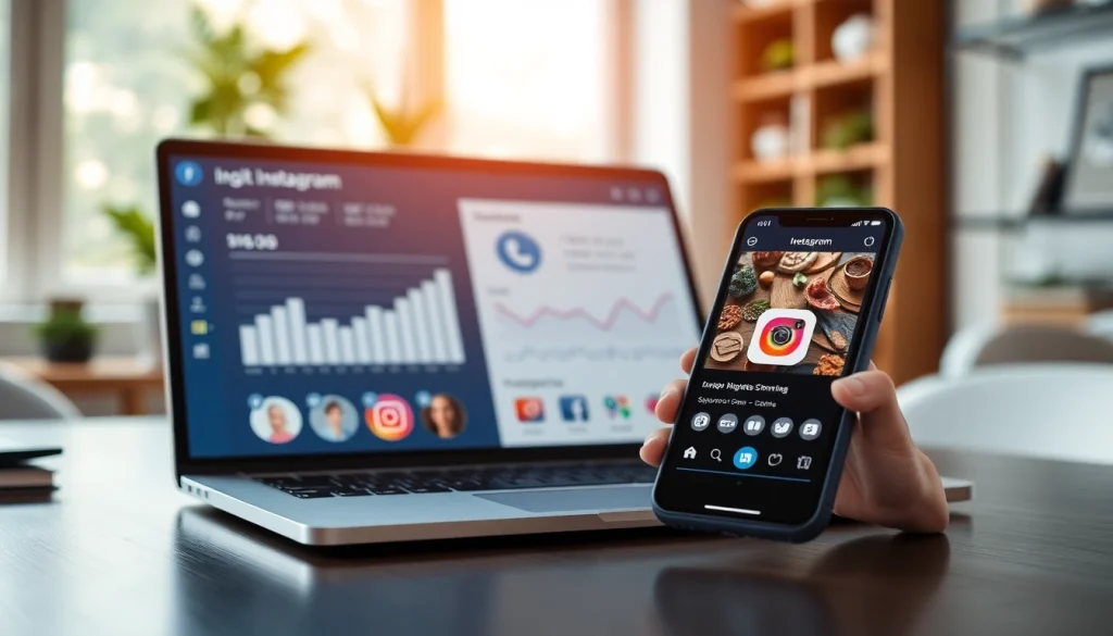 Analyze metrics on an Instagram smm panel, highlighting engagement and growth strategies.