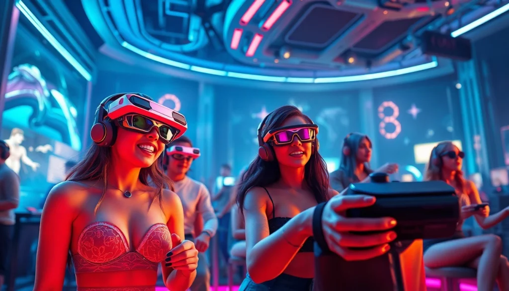 Experience engaging interactions in sex games ai with dynamic AI-powered characters in a vibrant virtual reality setting.