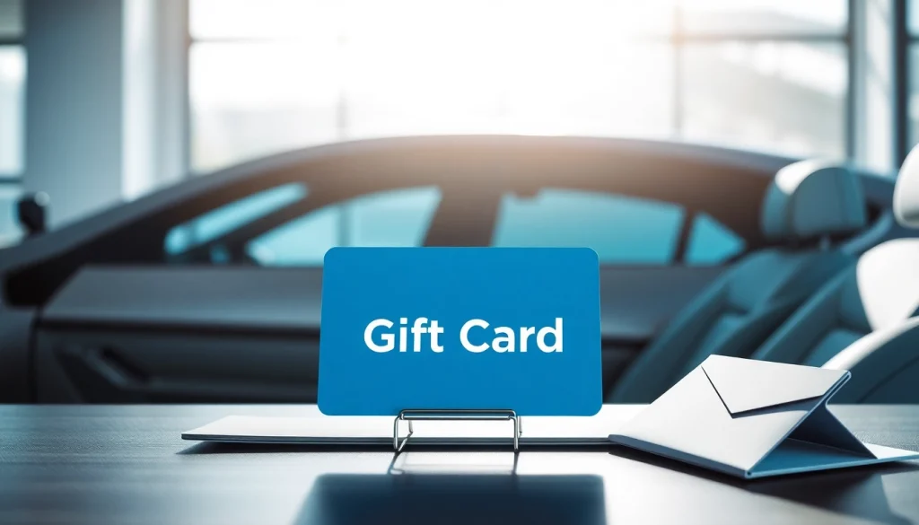 Surprise someone with a window tint gift card showcased elegantly on a modern display.