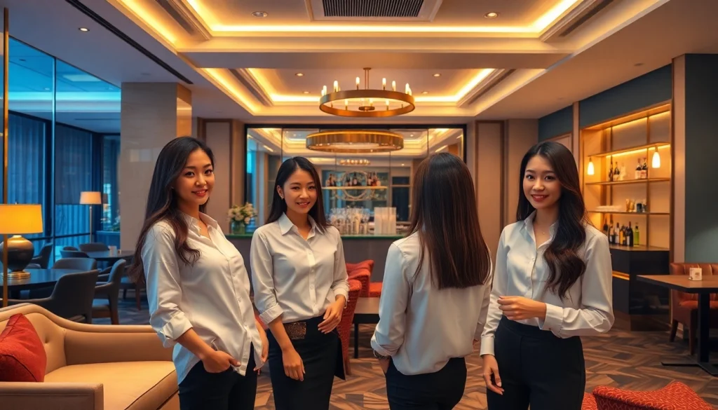 Guests enjoying premium services at gdmc.bio's luxurious shirt room in Suwon.