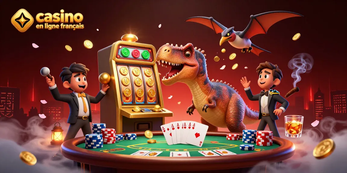 Visuel dynamique illustrant un pachycéphalosaure dans un casino en ligne français, gagnant des pièces d'or.